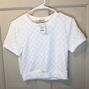 NWT Atelier by Kirious | 2 Piece Stretch Knit Set | Size M | Cream Shirt & Skirt